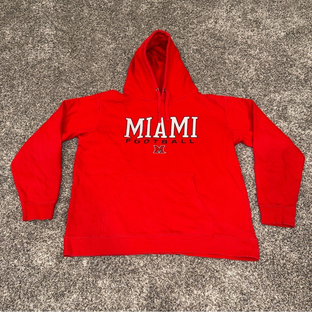 Fanatics Miami University Ohio RedHawks Men’s XL Hoodie Hooded Sweatshirt Red